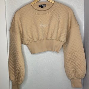 Sean John Missguided quilted croppped sweatshirt